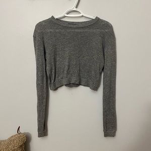Brandy Melville cropped wool blend pullover top